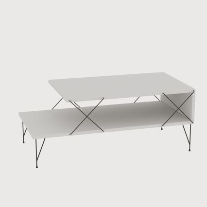 Table basse LOIRE 40x100 cm blanche