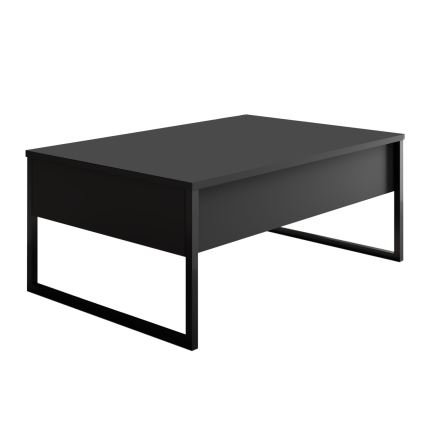 Table basse LUXE 40x90 cm anthracite/noir