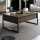 Table basse LUXE 40x90 cm noyer/noir