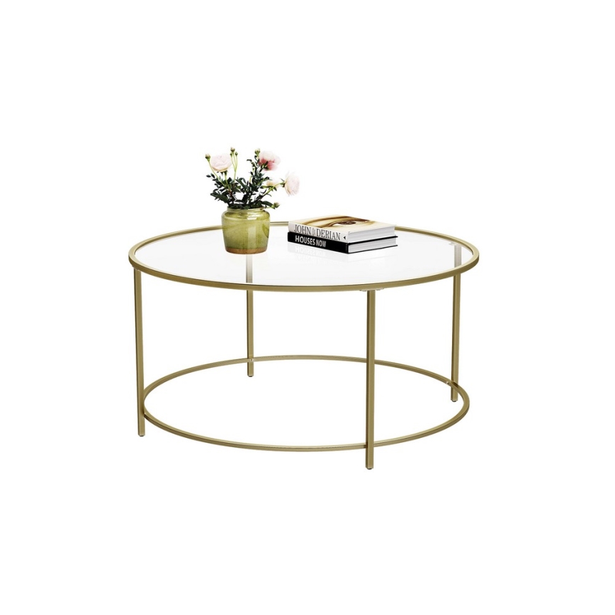 Table basse LYRA dorée