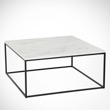 Table basse MARMO 43x75 cm noire/blanche