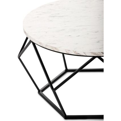 Table basse MARMUR 40x70 cm noire/blanche