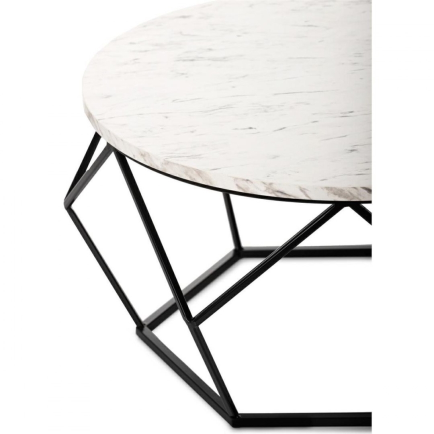 Table basse MARMUR 40x70 cm noire/blanche