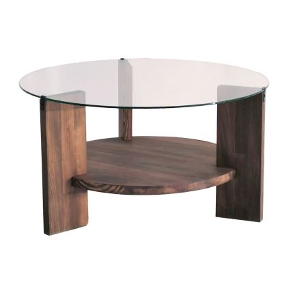 Table basse MONDO 40x75 cm pin/transparent