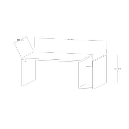 Table basse MONEL blanche