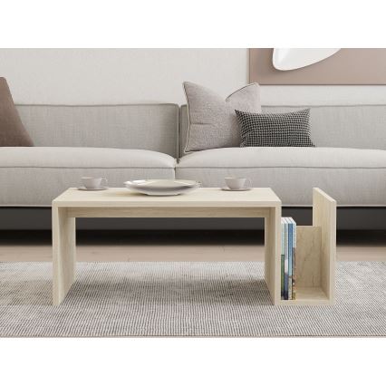 Table basse MONEL, décor marbre beige