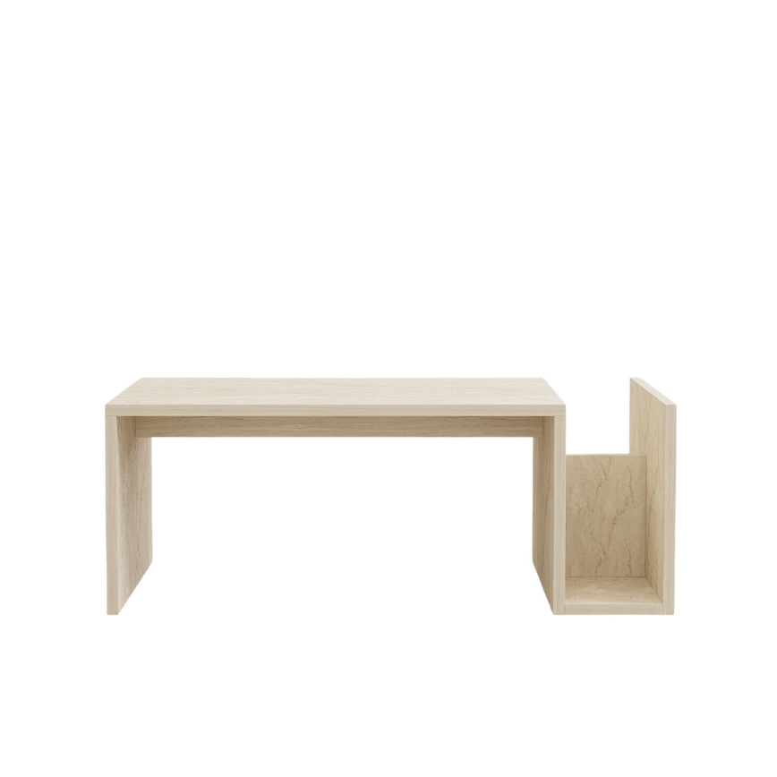 Table basse MONEL, décor marbre beige