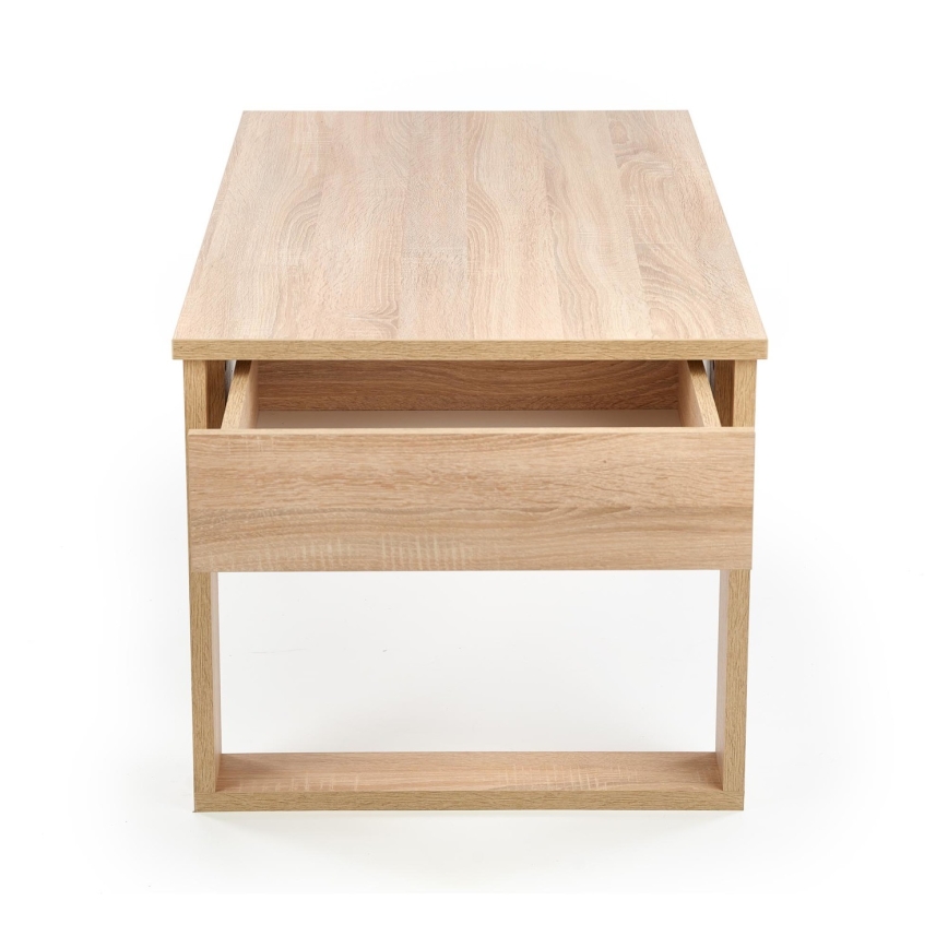 Table basse avec tiroirs NEA 52x110 cm beige/chêne sonoma
