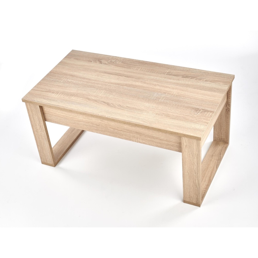 Table basse avec tiroirs NEA 52x110 cm beige/chêne sonoma