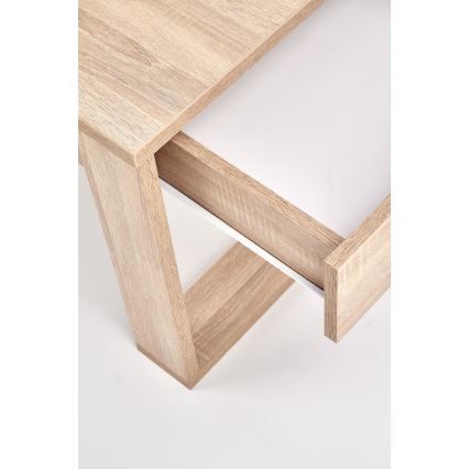 Table basse avec tiroirs NEA 52x110 cm beige/chêne sonoma