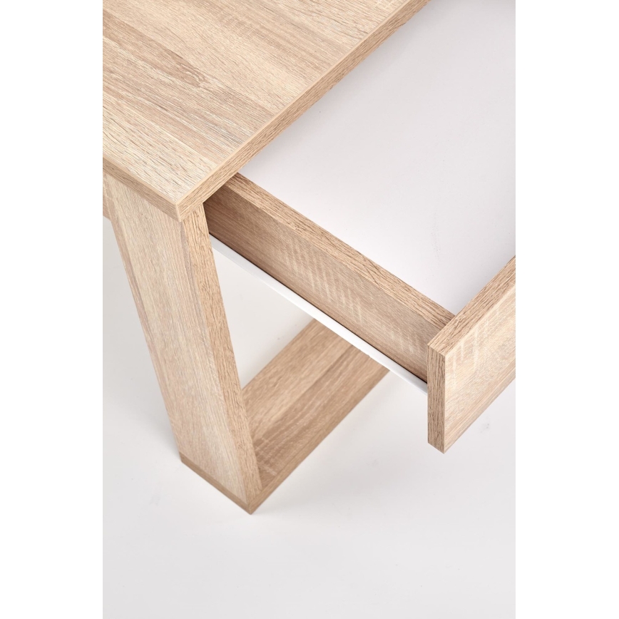 Table basse avec tiroirs NEA 52x110 cm beige/chêne sonoma