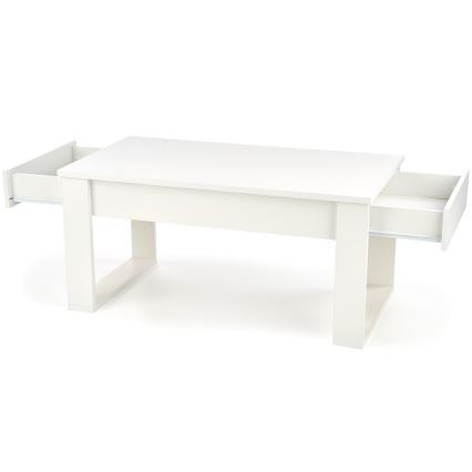 Table basse avec tiroirs NEA 52x110 cm blanc