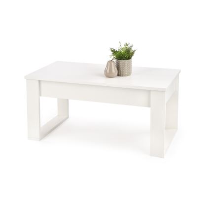 Table basse avec tiroirs NEA 52x110 cm blanc