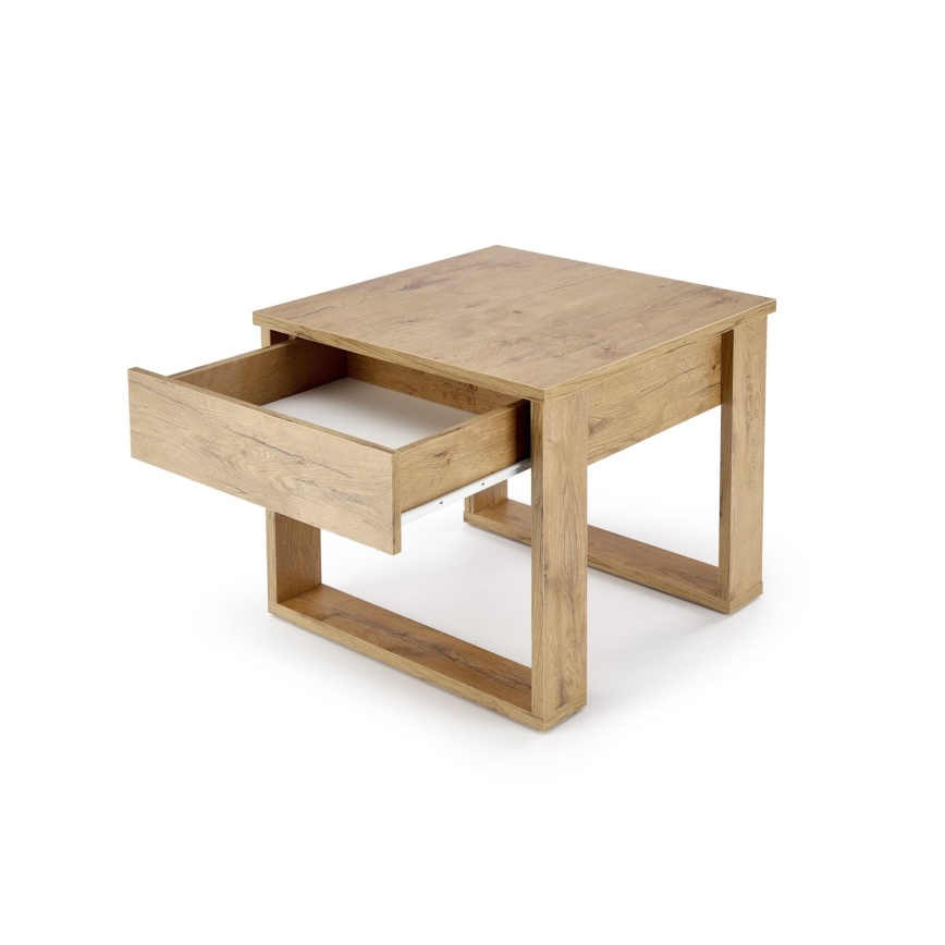 Table basse avec tiroir NEA 52x60 cm chêne wotan
