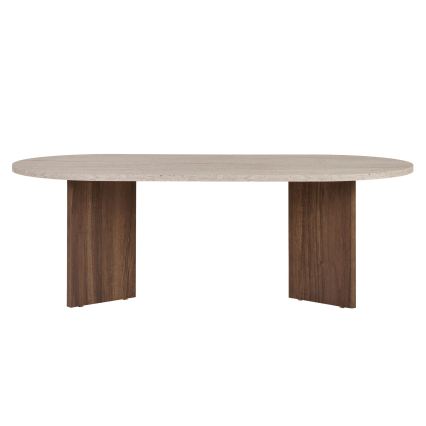 Table basse NEL 119x60 cm beige/noyer