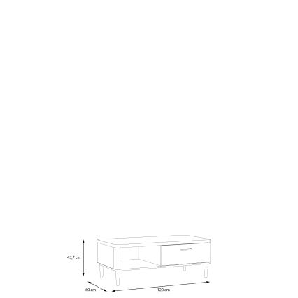 Table basse NOR marron/beige