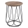 Table basse NUBIRA 51x40 cm noir/noyer
