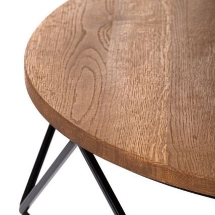 Table basse OAKLOFT 41,5x90 cm noire/chêne
