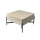 Table basse OASIS 75x75 cm, avec plateau relevable et étagère intégrée, crème/noir