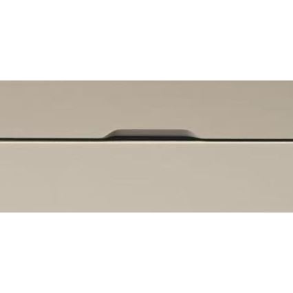 Table basse OASIS 75x75 cm, avec plateau relevable et étagère intégrée, crème/noir