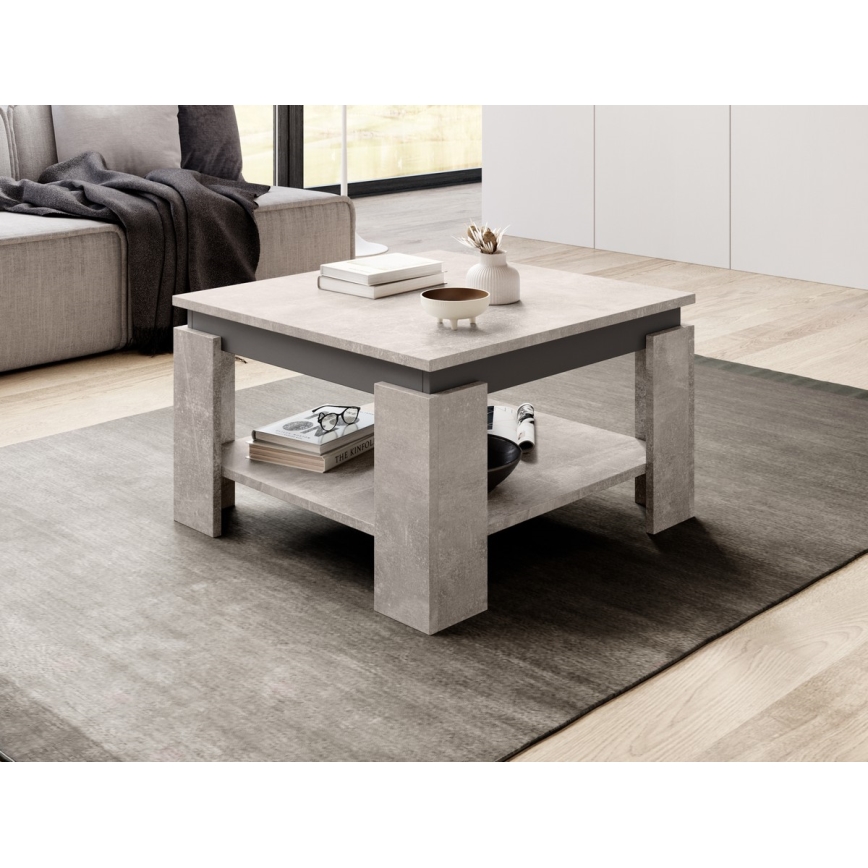 Table basse OLAF gris béton/anthracite