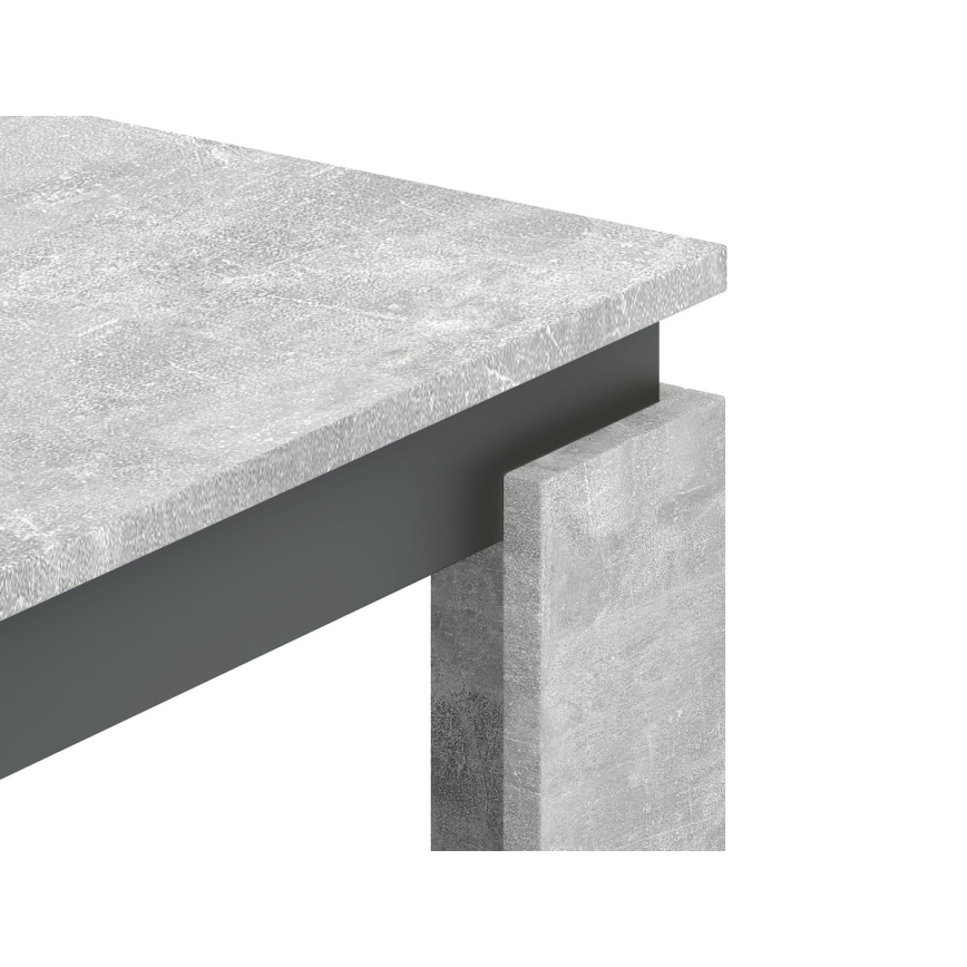 Table basse OLAF gris béton/anthracite