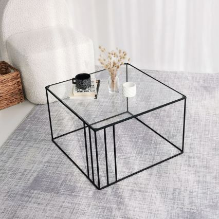 Table basse OUTLINE 36x55 cm noir/transparent