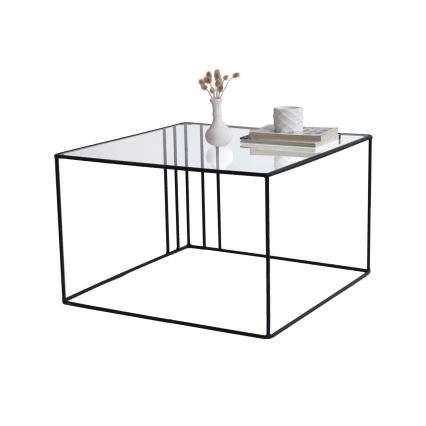 Table basse OUTLINE 36x55 cm noir/transparent