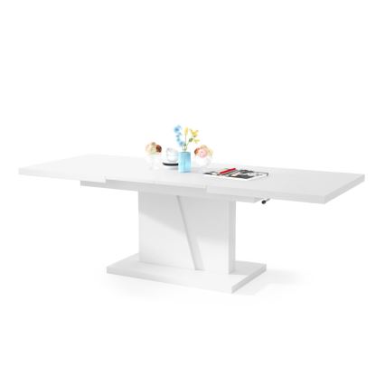 Table basse pliable avec plateau relevable NINO blanc