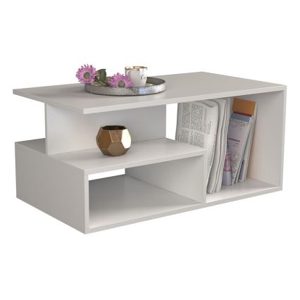 Table basse PRIMA 43x90 cm blanc