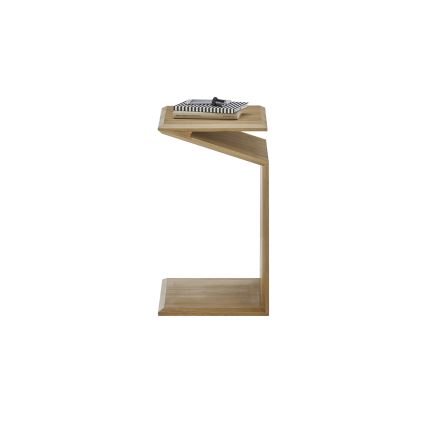 Table basse PRISM 60 × 40 cm — réglable verticalement et horizontalement, chêne