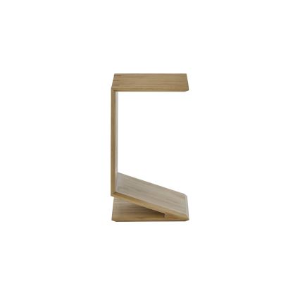 Table basse PRISM 60 × 40 cm — réglable verticalement et horizontalement, chêne