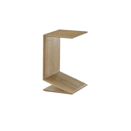 Table basse PRISM 60 × 40 cm — réglable verticalement et horizontalement, chêne