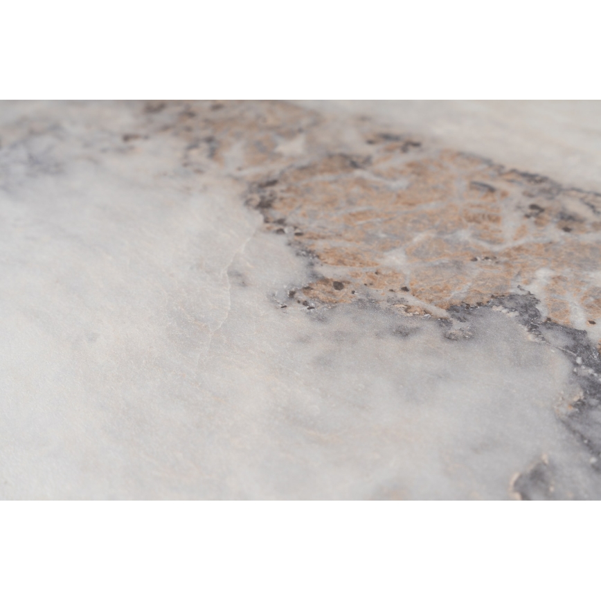 Table basse PRIZMA 35 x 90 cm, décor marbre