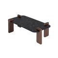 Table basse PURO 120x60 cm noyer/noir