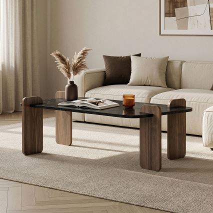 Table basse PURO 120x60 cm noyer/noir