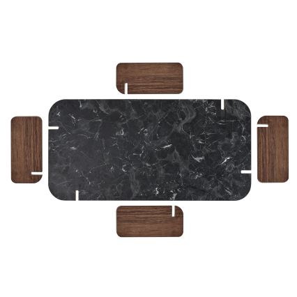 Table basse PURO 120x60 cm noyer/noir
