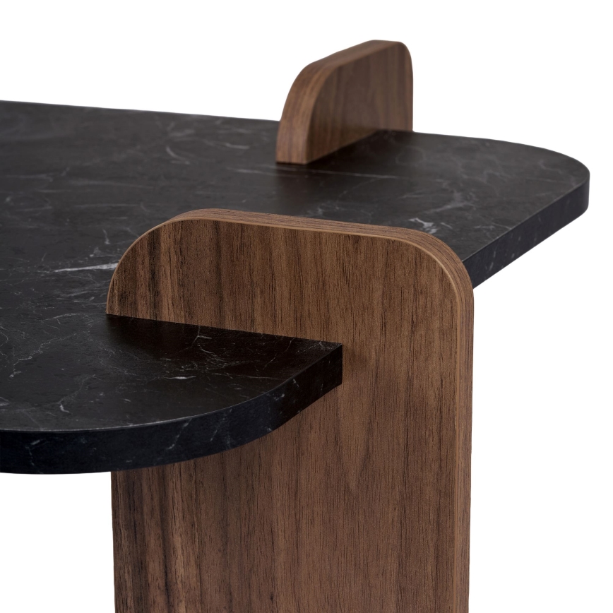 Table basse PURO 120x60 cm noyer/noir