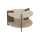Table basse PURO Ø 70 cm beige/noyer