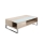 Table basse relevable ENZO 110 x 60 cm blanche/chêne sonoma