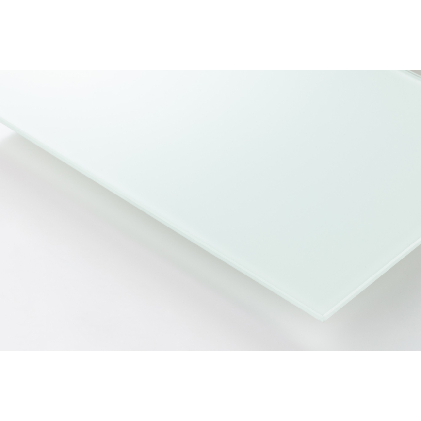 Table basse relevable ENZO 110 x 60 cm blanche/chêne sonoma