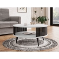 Table basse ROENNI 44x75 cm noir/blanc