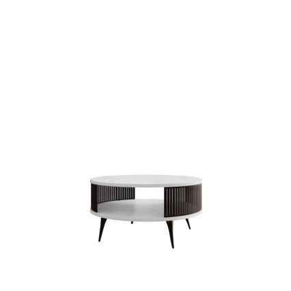 Table basse ROENNI 44x75 cm noir/blanc