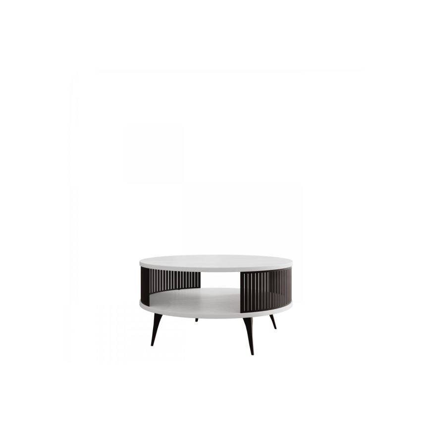 Table basse ROENNI 44x75 cm noir/blanc