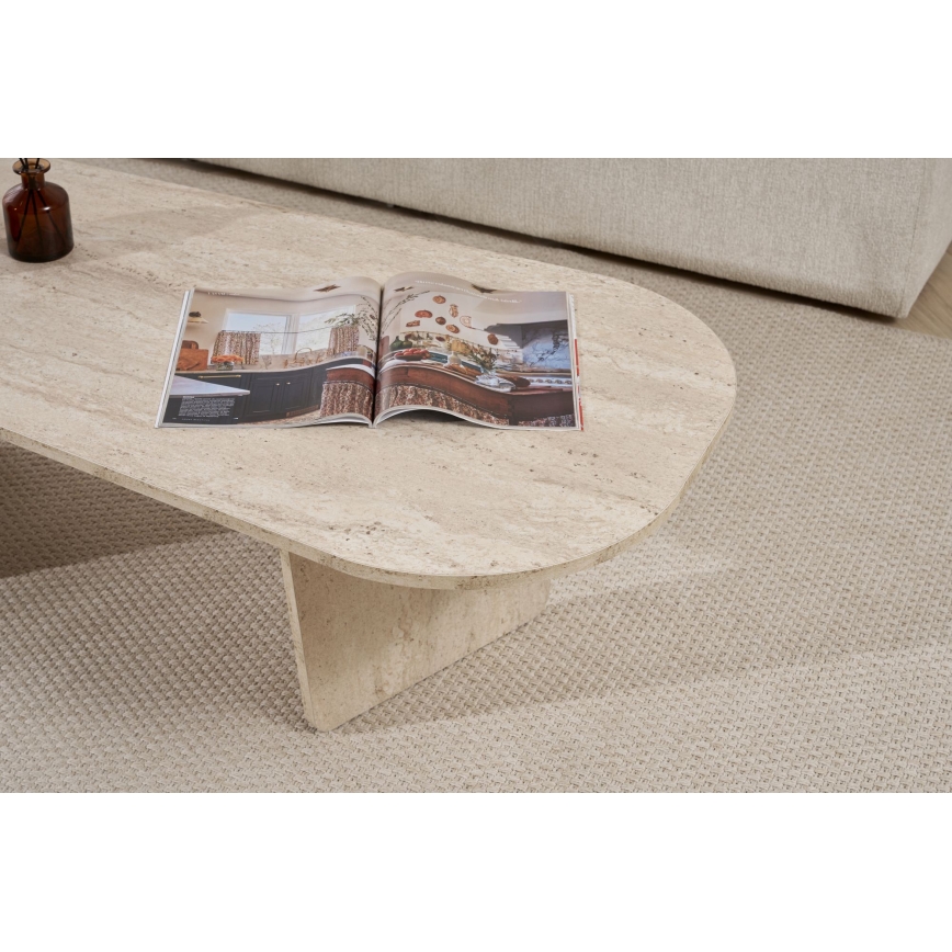 Table basse ROND 130 x 65 cm beige
