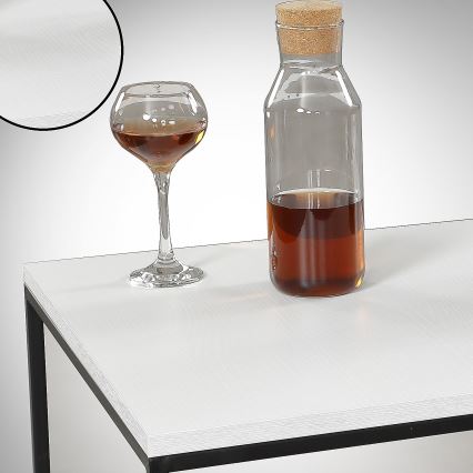 Table basse ROYAL 43x75 cm noire/blanche