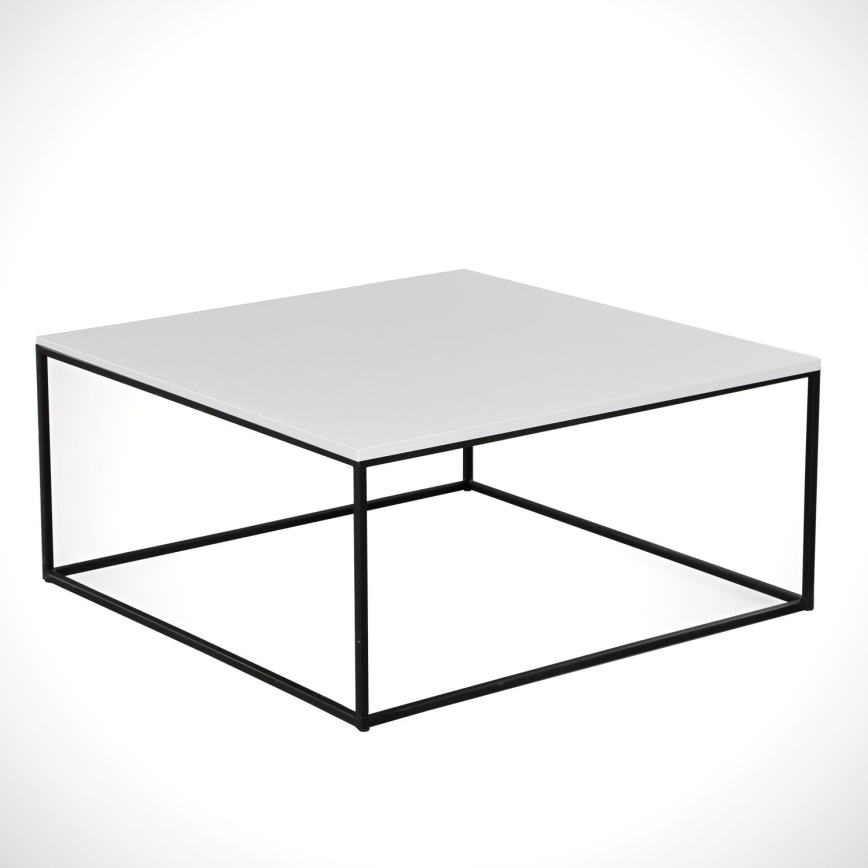 Table basse ROYAL 43x75 cm noire/blanche