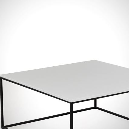 Table basse ROYAL 43x75 cm noire/blanche