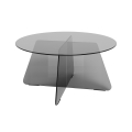 Table basse SANOS 80 cm gris fumé