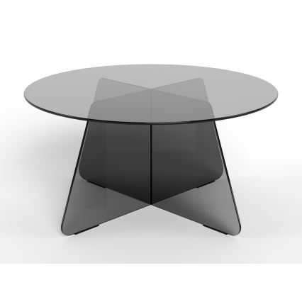 Table basse SANOS 80 cm gris fumé